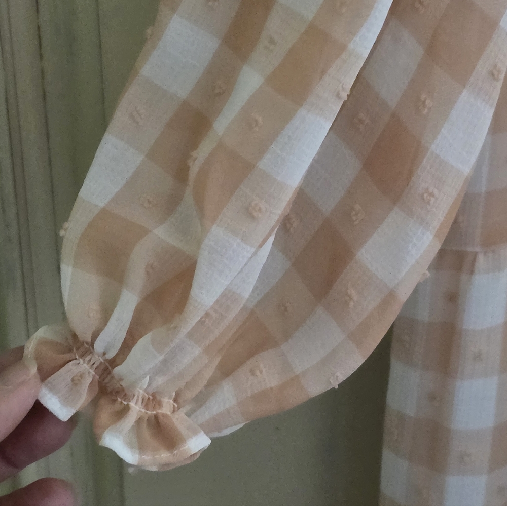 NWT NANETTE LEPORE Blush Gingham Dress - Picture 8 of 10